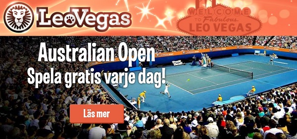 100 kr gratis på Australian Open från Leo Vegas