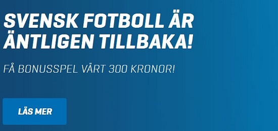 300 kr gratis på Allsvenskan från Nordicbet