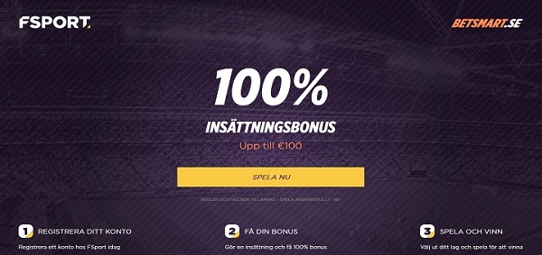 Fsport bonus med 100% gratis upp till 1000 kr